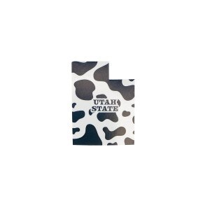 utah state cow print sticker